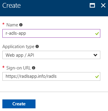 Enter Azure Active Directory application registration information in the Azure portal